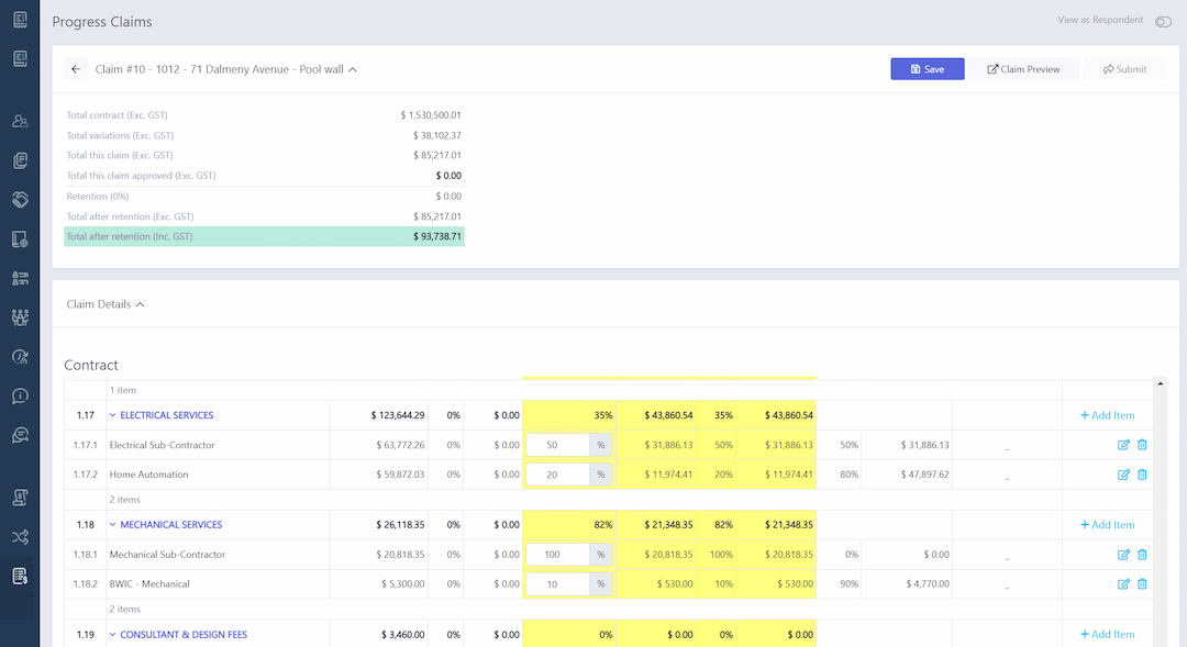 Automated Progress Claim Generation